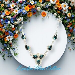 💖🦋Blue Topaz collar choker